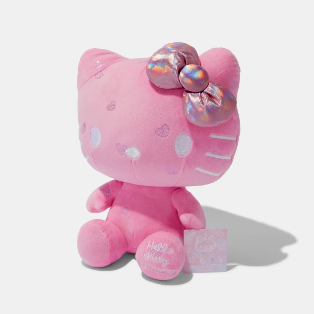 Claire's Exclusive Sanrio Hello Kitty 50th Anniversary Plush Pink 13" BNWT
